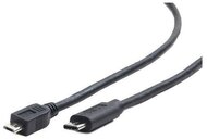 Gembird USB 2.0 microUSB összekötő kábel 3m - Fekete