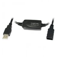 LogiLink USB 2.0 hosszabbító kábel fekete 15m