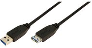 LogiLink USB 3.0 Hosszabbító kábel Type A>TypeA, fekete 1m