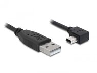 Delock USB 2.0-A apa - USB mini-B 5 tűs  könyök apa átalakító kábel, 1m