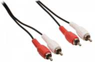 Valueline 2xRCA M - 2xRCA M Audiokábel 3m Fekete