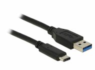 DeLock 83870 USB 3.1 A-C kábel 1m - Fekete