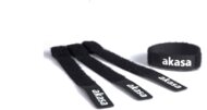 Akasa AK-TK-02 Tépőzáras kábel kötegelő/kábelrendező Fekete (5 db / csomag)