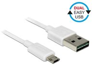 Delock 84806 USB 2.0 M - microUSB 2.0 M Adatkábel 0.5m Fehér