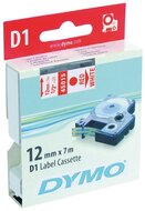 DYMO címke LM D1 alap 12mm piros betű / fehér alap