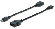 Assmann USB adapter kábel, OTG, mini B/M - A/F
