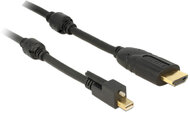Delock Kábel mini Displayport 1.2-dugós csatlakozó csavarral > HDMI-csatlakozódugó 4K aktív fekete5m
