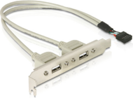 Delock Slotbracket 1x internal USB 9pin to 2x USB2.0 external
