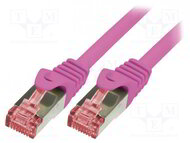 LogiLink CAT6 S/FTP Patch Cable PrimeLine AWG27 PIMF LSZH pink 0,25m