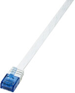 LogiLink CAT6 U/UTP Flat Patch Cable SlimLine AWG32 white 5,00m