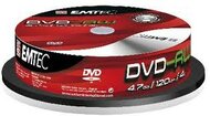 Emtec DVD-RW Újraírható DVD lemez Hengerdoboz 10 db