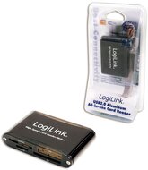 Logilink USB 2.0-ás alumínium minden az egyben kártyaolvasó, fekete