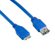 4World Kábel USB 3.0 AF- Micro BM 5.0m kék