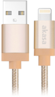 Akasa AK-CBUB31-10GL USB 3.0 M - Lightning M Adatkábel 1m Narancssárga