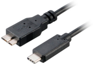 Akasa AK-CBUB29-10BK USB 3.1 Type-C M - micro USB 3.0 Type-B M Adatkábel 1m - Fekete