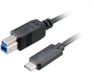 Akasa AK-CBUB28-10BK USB 3.1 Type-C M - USB 3.0 Type-B M Adatkábel 1m - Fekete