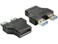 Delock 65398 USB 3.0 pin fej apa > 2 x USB 3.0-A apa - párhuzamos adapter