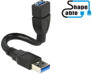 Delock 83713 ShapeCable USB 3.0 A apa - USB 3.0 A anya kábel 0.15 m