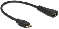 Delock 65650 Gyors-sebességű mini HDMI-C Ethernettel apa - mini HDMI-A anya Kábel 23 cm