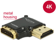 Delock 65661 Gyors-sebességű HDMI Ethernettel - HDMI-A anya - HDMI-A apa 4K 90° jobbra Adapter - Fekete