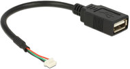 Delock 84834 USB 2.0 1,25 mm, 4 tűs - USB 2.0 A anya kábel 15cm - Fekete