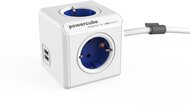 Powercube 1402BL/DEEUPC Hálózati elosztó USB aljzattal - Kék/Fehér