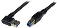 Startech USB3SAB1MRA USB 3.0 Right Angle A - B adatkábel 1m - Fekete