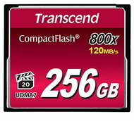 Transcend 256GB Compact Flash 800x Memóriakártya