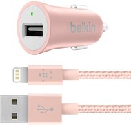 Belkin MIXIT UP Univerzális Autós töltő + Lightning Kábel - Rózsaszín