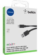 Belkin Mixit Flat F2CU046BT06-BLK microUSB -> USB-A kábel 1,8m - Fekete /Lapos/
