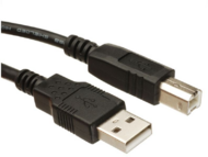 VCOM CU-201-B-5 USB 2.0 A - USB 2.0 B (apa - apa) Kábel 5m - Fekete