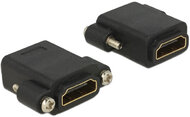 Delock 85125 HDMI anya - HDMI anya rögzítővel adapter -Fekete
