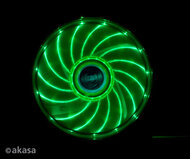 Akasa AK-FN091-GN 120mm Zöld LED rendszerhűtő