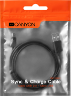 Canyon CNE-USBM1B Micro USB 2.0 adat- és töltőkábel 1m - Fekete