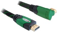 Delock 82951 HDMI A - HDMI A 90° (apa - apa) kábel 1m - Fekete/Zöld