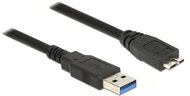 Delock 85074 USB 3.0 Type-A - USB 3.0 Type Micro-B (apa - apa) kábel 2m - Fekete