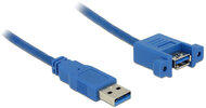 Delock 85112 USB 3.0 A apa - USB 3.0 A anya rögzítőfejjel kábel 1m - Kék