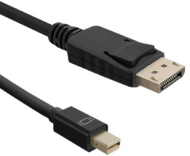 Qoltec 50434 Mini Displayport - Displayport (apa - apa) kábel 1.8m - Fekete
