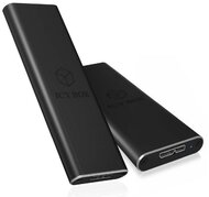 Icy Box External enclosure for 1.8" m.2 SATA SSD, USB 3.0, Black
