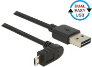 Delock 83849 Easy USB USB A - Micro USB (apa - apa) kábel 0.5m - Fekete
