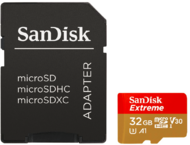 Sandisk Extreme 32GB microSDHC UHS-I memóriakártya + Adapter
