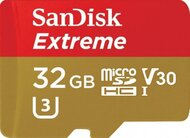 Sandisk 32GB Extreme microSDHC UHS-I U3 memóriakártya + Adapter