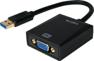 LogiLink UA0231 USB3.0 - VGA adapter Fekete