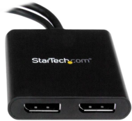 Startech MSTMDP122DP Mini DisplayPort apa - 2x DisplayPort anya adapter - Fekete