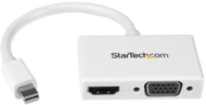 Startech MDP2HDVGAW Mini DisplayPort apa - HDMI + VGA anya adapter - Fehér