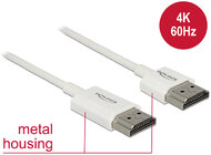 Delock 85138 HDMI (apa - apa) kábel 3m - Fehér