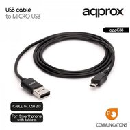 Approx APPC38 USB-Micro USB (apa-apa) kábel 1m - Fekete