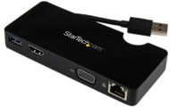 Startech USB3SMDOCKHV USB-A 3.0 Dokkoló - Fekete