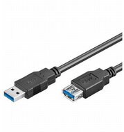 OEM S3012 USB-A 3.0 (apa - anya) kábel 1.8m - Fekete
