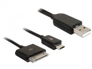 Delock 82706 USB 2.0 apa – iPhone + USB micro-B apa átalakító kábel